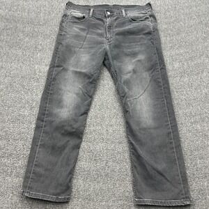 Levis 569 Loose Straight Fit Denim Jeans Mens 36x30 Faded Black Wash Relaxed